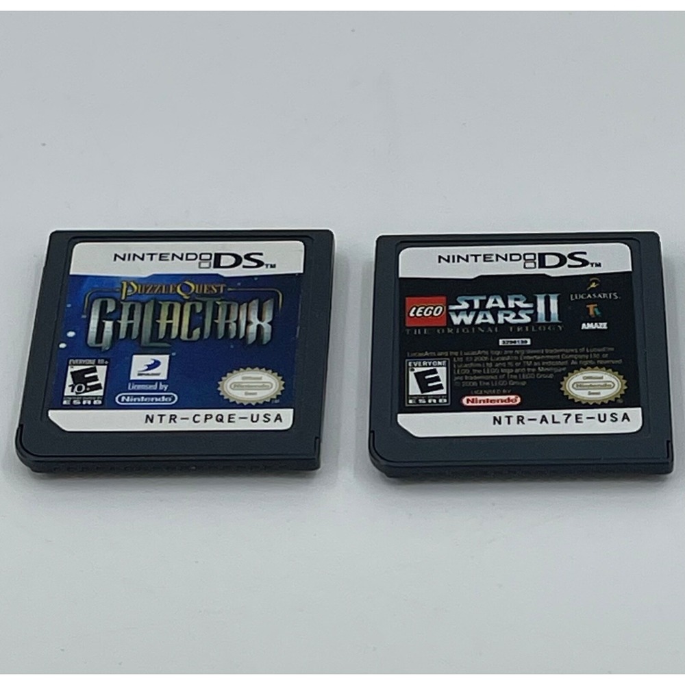 Nintendo DS LEGO STAR‎ WARS II 2 - PUZZLE QUEST GALACTRIX - CARTS ONLY - TESTED